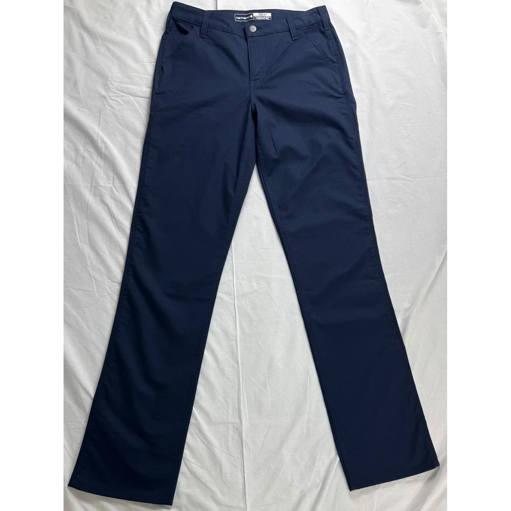 Carhartt Womens Rugged Professional Rugged Flex Canvas Work Pants 4 Tall - Picture 8 of 16